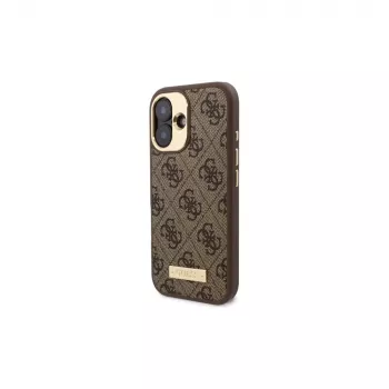 Guess GUHMP16MU4GPRW iPhone 16 Plus 6,7 inch bruine hardcase 4G Logo Plate MagSafe