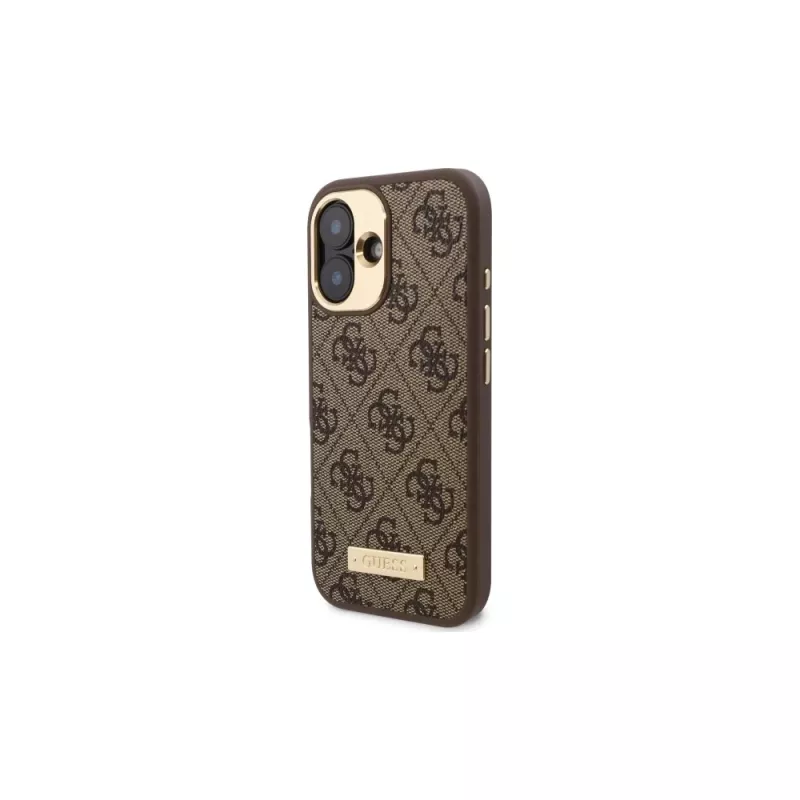 Guess GUHMP16MU4GPRW iPhone 16 Plus 6,7 inch bruine hardcase 4G Logo Plate MagSafe