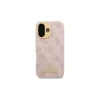 Guess GUHMP16SU4GPRP iPhone 16 6,1 inch roze hardcase met 4G-logo-plaat en MagSafe
