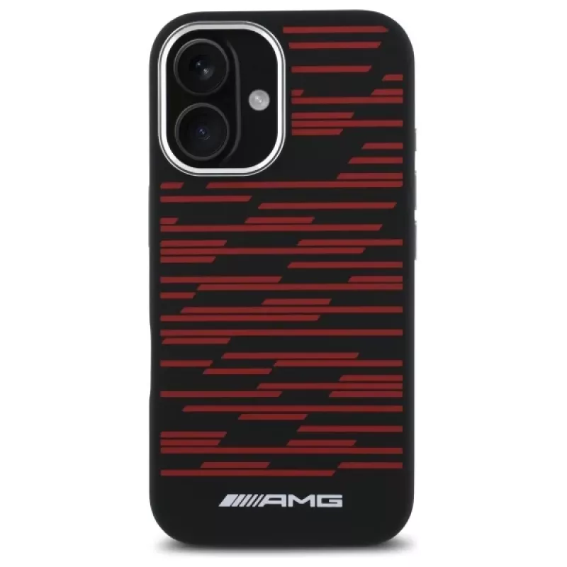 AMG AMHMP16S24SSRRK iPhone 16 6,1 zwarte hardcase Silicone Graphics MagSafe