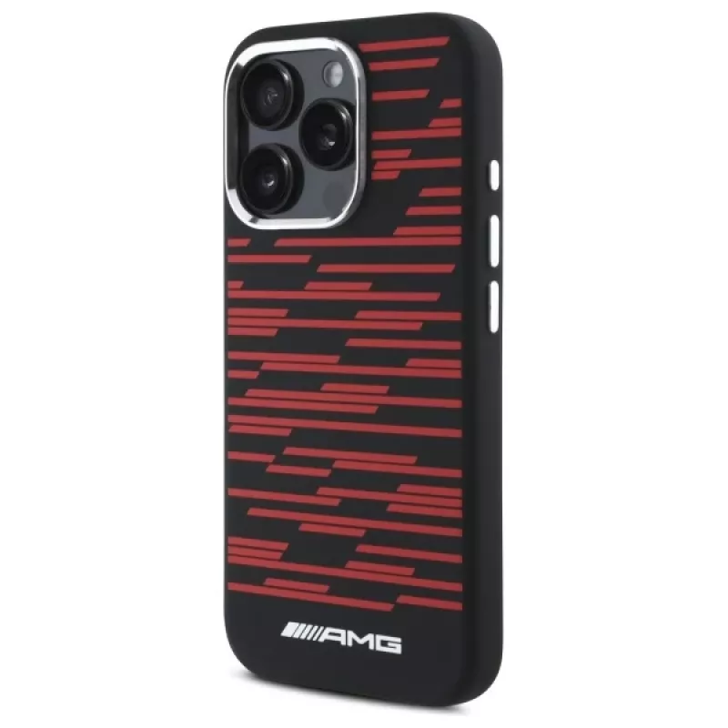 AMG AMHMP16L24SSRRK hardcase Silicone Graphics MagSafe voor Apple iPhone 16 Pro 6,3 inch zwart