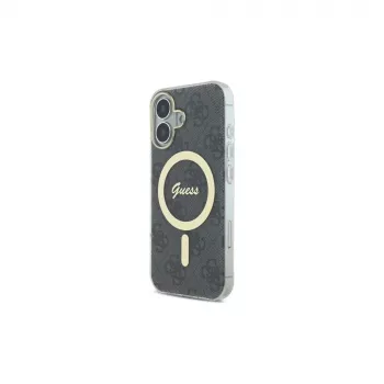 Guess GUHMP16MH4STK hardcase voor Apple iPhone 16 Plus 6,7 inch zwart IML 4G MagSafe
