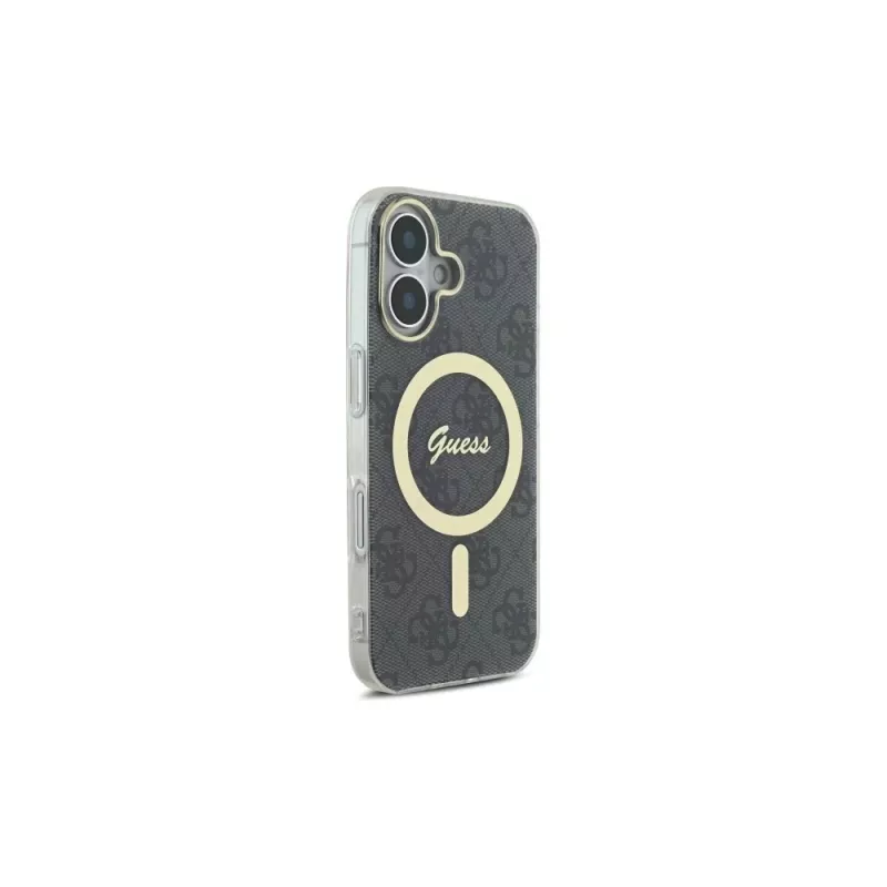 Guess GUHMP16MH4STK hardcase voor Apple iPhone 16 Plus 6,7 inch zwart IML 4G MagSafe
