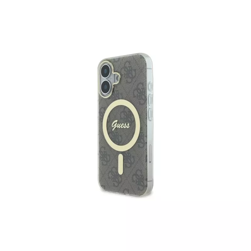 Guess GUHMP16SH4STW iPhone 16 6.1 hardcase IML 4G MagSafe bruin