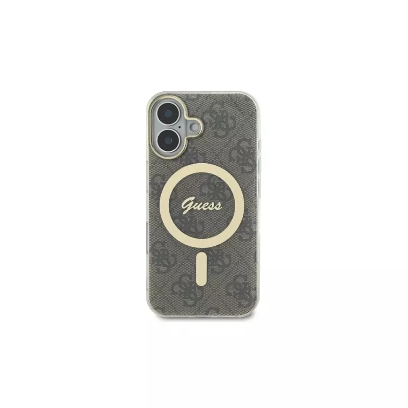 Guess GUHMP16SH4STW iPhone 16 6.1 hardcase IML 4G MagSafe bruin