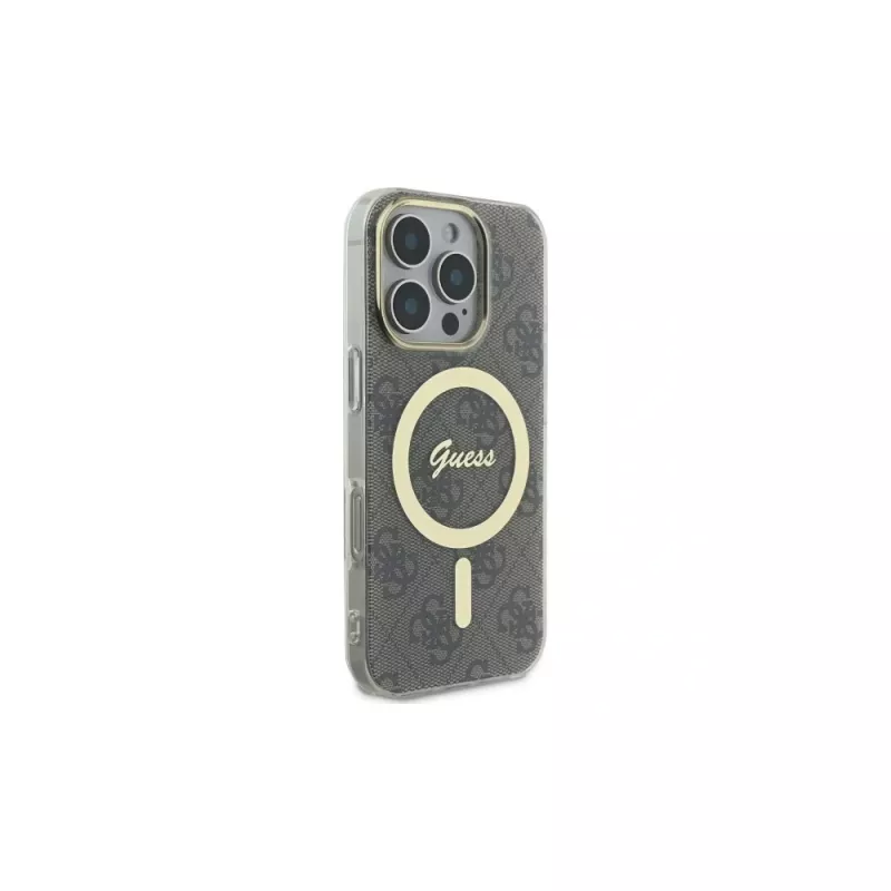 Guess GUHMP16XH4STW iPhone 16 Pro Max 6,9 inch bruine hardcase IML 4G MagSafe