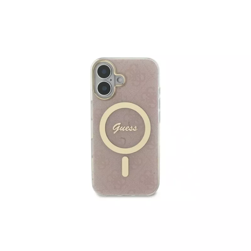 Guess GUHMP16SH4STP hardcase voor Apple iPhone 16 6,1 inch roze IML 4G MagSafe