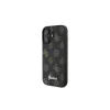 Guess Peony Script MagSafe case voor iPhone 16 Plus (zwart)