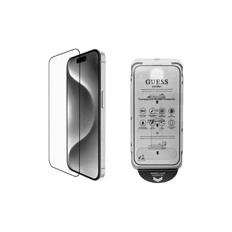 Guess GUTGP16SBOKGCIT iPhone 16 6,1 inch screenprotector 2.5D Outline - gehard glas