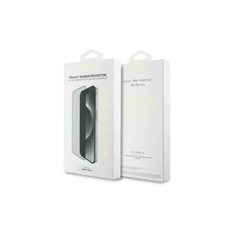 Guess GUTGP16LBOKGCIP iPhone 16 Pro 6,3 inch privacy screenprotector 2.5D Outline - gehard glas