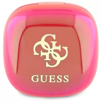 Guess 4G Printed Logo True Wireless-oordopjes met oplaadcase - fuchsia iriserend