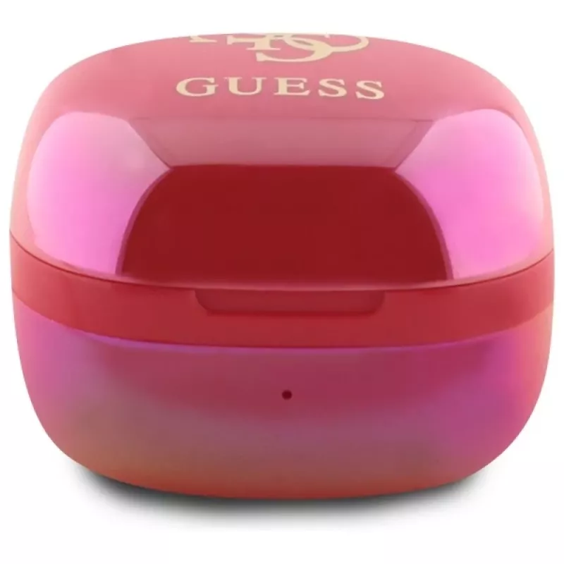 Guess 4G Printed Logo True Wireless-oordopjes met oplaadcase - fuchsia iriserend