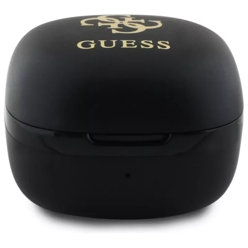 Guess GUTWSJ144ESK True Wireless Stereo Bluetooth-oordopjes met oplaadcase, zwart iriserend 4G Printed Logo