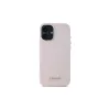 Guess GUHCP16MSMBSLP iPhone 16 Plus 6,7 inch roze silicone hardcase met Script metalen logo en frame