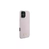 Guess GUHCP16MSMBSLP iPhone 16 Plus 6,7 inch roze silicone hardcase met Script metalen logo en frame