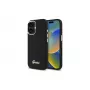 Guess GUHCP16MSMBSLK Silicone Script Metal Logo & Frame hardcase voor Apple iPhone 16 Plus 6,7 inch - zwart