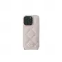 Guess GUHCP16SPSQSQSP iPhone 16 6,1 inch roze hardcase Quilted Metal Logo