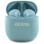 Guess Printed Classic Logo TWS Bluetooth-oordopjes met oplaadcase (turquoise)