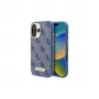 Guess GUHMP16SU4GPRB iPhone 16 6.1 hardcase blauw 4G Logo Plate MagSafe