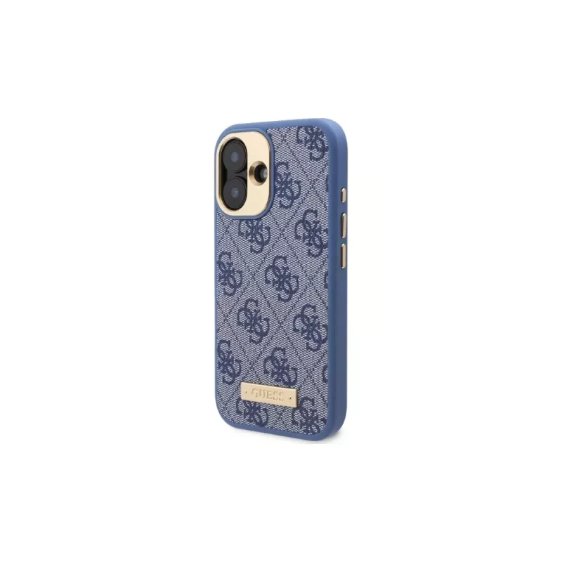 Guess GUHMP16MU4GPRB iPhone 16 Plus 6.7 blauw hardcase 4G Logo Plate MagSafe