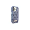 Guess GUHMP16MU4GPRB iPhone 16 Plus 6.7 blauw hardcase 4G Logo Plate MagSafe