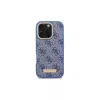 Guess GUHMP16LU4GPRB iPhone 16 Pro 6,3 inch blauwe hardcase 4G Logo Plate MagSafe