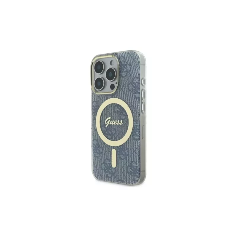 Guess GUHMP16XH4STB hardcase voor Apple iPhone 16 Pro Max 6,9 inch blauw IML 4G MagSafe