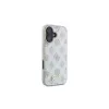 Guess GUHMP16SPGPYSH iPhone 16 6,1 inch witte hardcase Peony Script Logo MagSafe