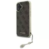 Guess GUHCP16SGF4GBR hardcase voor Apple iPhone 16 6,1 inch bruin 4G Charms Collection