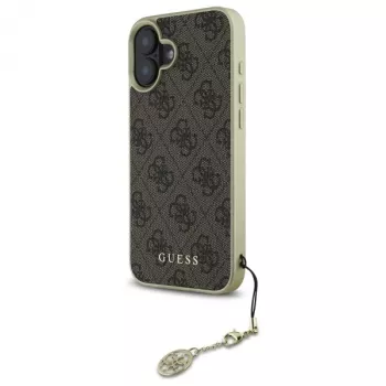 Guess GUHCP16MGF4GBR iPhone 16 Plus 6,7 inch bruine hardcase 4G Charms Collection