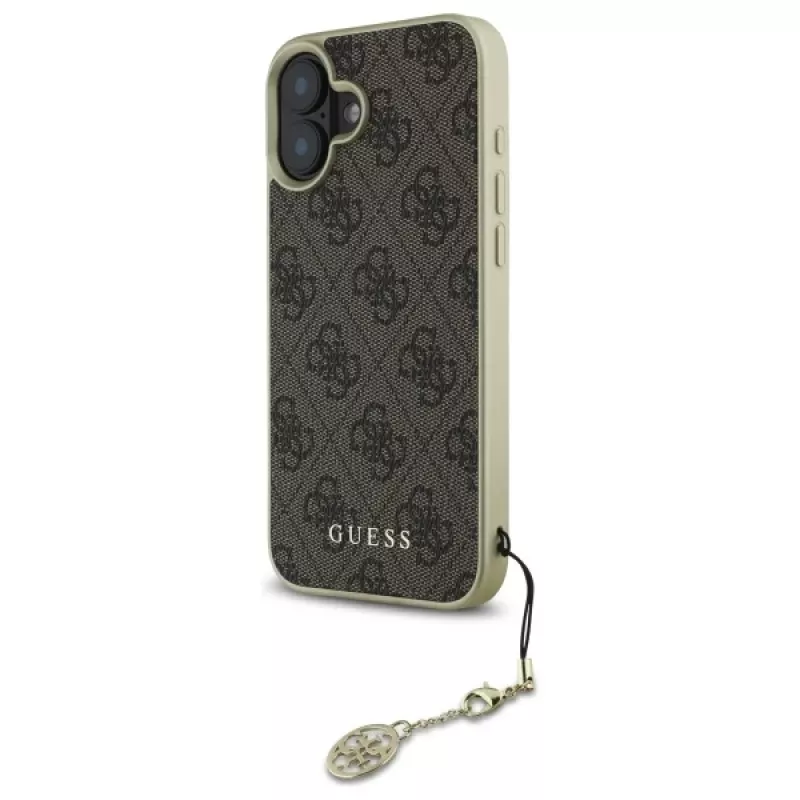 Guess GUHCP16MGF4GBR iPhone 16 Plus 6,7 inch bruine hardcase 4G Charms Collection
