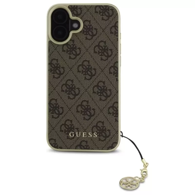 Guess GUHCP16MGF4GBR iPhone 16 Plus 6,7 inch bruine hardcase 4G Charms Collection