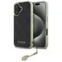 Guess GUHCP16SGF4GGR iPhone 16 6,1 inch zwarte hardcase 4G Charms Collection
