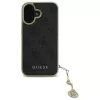 Guess GUHCP16SGF4GGR iPhone 16 6,1 inch zwarte hardcase 4G Charms Collection