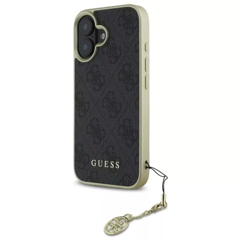 Guess GUHCP16MGF4GGR hardcase voor iPhone 16 Plus 6,7 inch zwart 4G Charms Collection