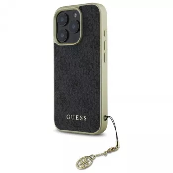 Guess GUHCP16XGF4GGR iPhone 16 Pro Max 6.9 zwarte hardcase 4G Charms Collection
