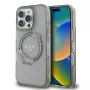 Guess GUHMP16XHFWFCK iPhone 16 Pro Max 6.9 zwarte hardcase IML Flowers Wreath MagSafe