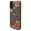Guess GUHMP16SP4ROPEMCW Hardcase voor Apple iPhone 16 6,1 inch bruin 4G Flowers Print MagSafe