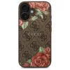 Guess GUHMP16SP4ROPEMCW Hardcase voor Apple iPhone 16 6,1 inch bruin 4G Flowers Print MagSafe