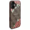 Guess GUHMP16SP4ROPEMCW Hardcase voor Apple iPhone 16 6,1 inch bruin 4G Flowers Print MagSafe
