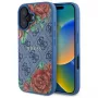 Guess GUHMP16SP4ROPEMCB iPhone 16 6,1 inch blauwe hardcase 4G Flowers Print MagSafe