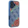 Guess GUHMP16SP4ROPEMCB iPhone 16 6,1 inch blauwe hardcase 4G Flowers Print MagSafe