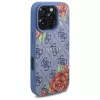 Guess GUHMP16XP4ROPEMCB iPhone 16 Pro Max 6,9 inch blauwe hardcase 4G Flowers Print MagSafe