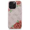 Guess GUHMP16LP4ROPEMCP Hardcase voor iPhone 16 Pro 6,3 inch roze 4G Flowers Print MagSafe
