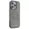 Karl Lagerfeld IML Rhinestones Karl Head Case voor iPhone 16 Pro Max (zwart)