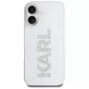 KARL LAGERFELD IML Rhinestones Logo Back Cover voor Apple iPhone 16 - transparant