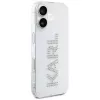 KARL LAGERFELD IML Rhinestones Logo Back Cover voor Apple iPhone 16 - transparant
