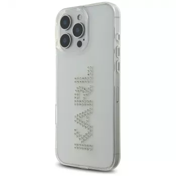 Karl Lagerfeld IML Rhinestones Logo Case voor iPhone 16 Pro, transparant