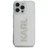 Karl Lagerfeld IML Rhinestones Logo Case voor iPhone 16 Pro, transparant