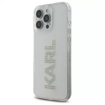 Karl Lagerfeld KLHCP16XHKLSTDCT Hard Case voor iPhone 16 Pro Max 6,9 inch transparant met strass-logo